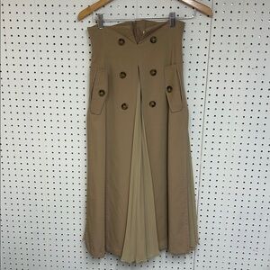 Fray I.D Chic Tan Pleated Women's  Skirt